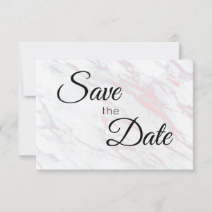 Moderne rosa und graue Marmoroptik Save The Date