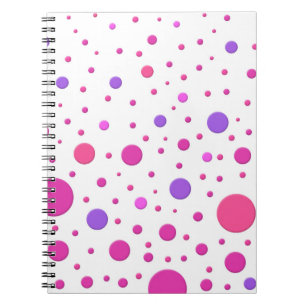 Moderne rosa und Lila Random-Kreise Notizblock