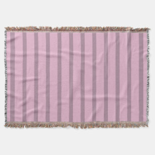 Moderne Rosa und Mauve gestreift Decke