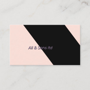 Moderne rosa und schwarze geometrische Visitenkart Visitenkarte