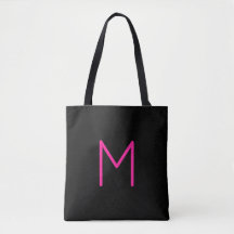 Moderne rosa und schwarze Monogramm