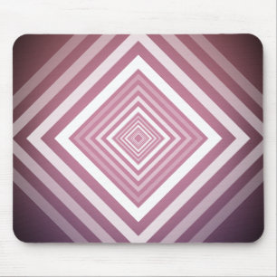 Moderne rosa und weiße Abstufungsquadrate Mousepad