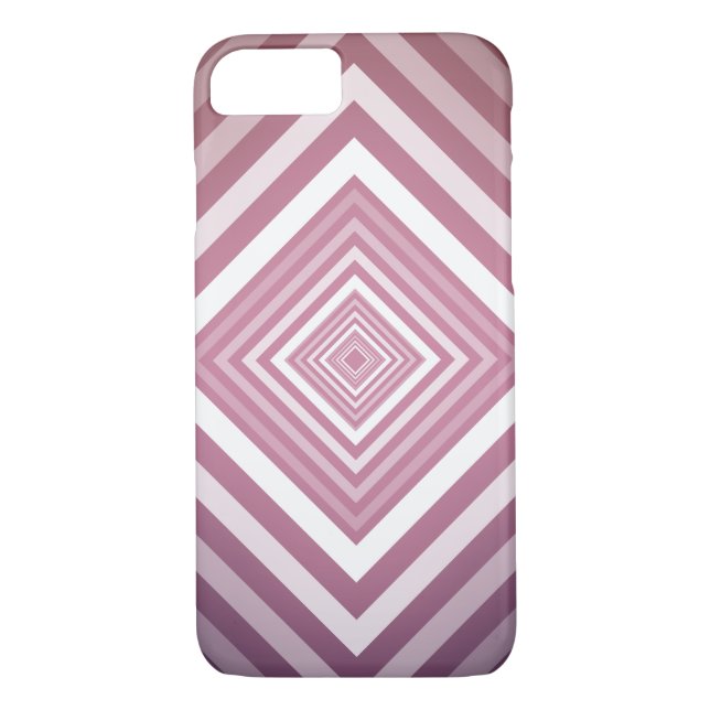 Moderne rosa und weiße Gravierplätze Case-Mate iPhone Hülle (Rückseite)