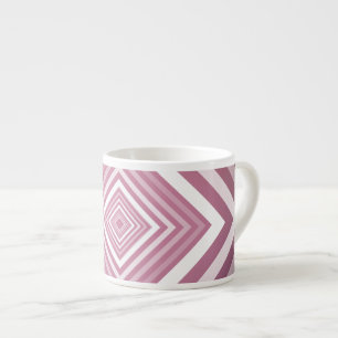 Moderne rosa und weiße Gravierplätze Espressotasse