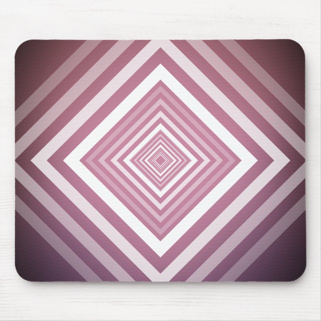 Moderne rosa und weiße Gravierplätze Mousepad (Vorne)