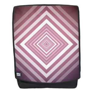 Moderne rosa und weiße Gravierplätze Rucksack