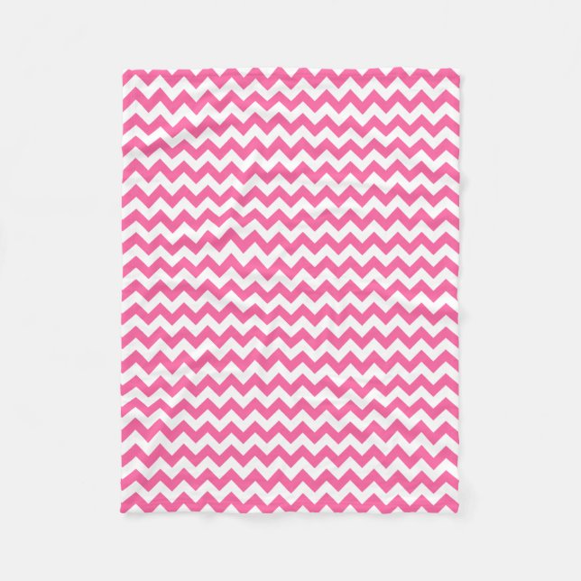 Moderne rosa und Zickzack Zigzag Fleecedecke (Vorderseite)