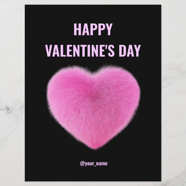 Moderne rosa Valentine Card Business (Vorderseite)