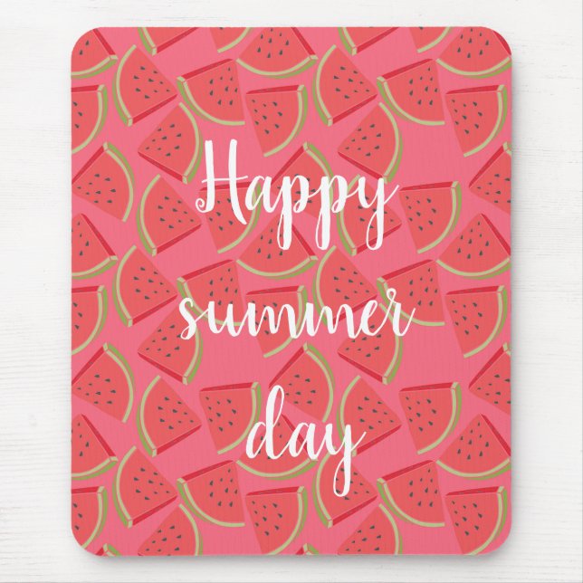 Moderne rosa Wassermelone, Sommer Mousepad (Vorne)