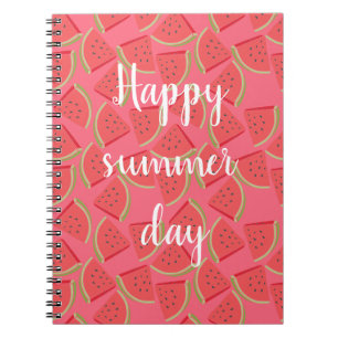 Moderne rosa Wassermelone, Sommer Notizblock