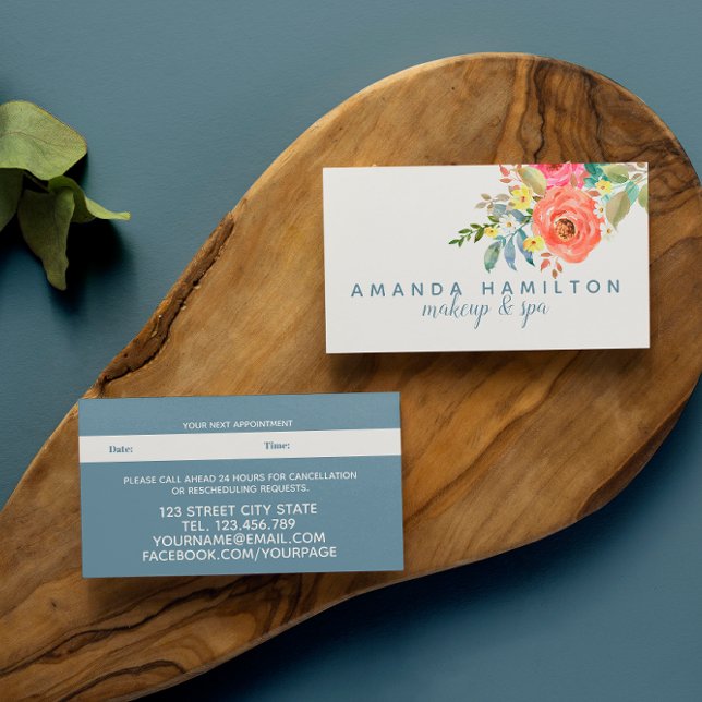 Moderne rosafarbene Blume Bläschen Wasserfarbenprä Terminkarte (Von Creator hochgeladen)