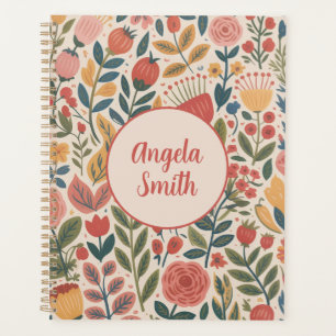 Moderne rosafarbene Floral Planer