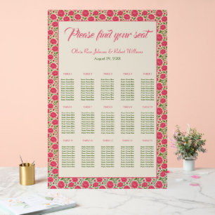 Moderne rosafarbene Hochzeitskizze Acrylschild