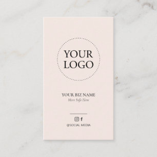 Moderne rosafarbene Logo-Geschenkgutschein Geschäf Visitenkarte
