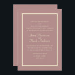 Moderne rosafarbene Rose Creme Hochzeit Einladung<br><div class="desc">Moderne und elegante rosa staubige Rose und cremefarbene Einladung zur Hochzeit</div>