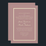 Moderne rosafarbene Rose Creme Hochzeit Einladung<br><div class="desc">Moderne und elegante rosa staubige Rose und cremefarbene Einladung zur Hochzeit</div>