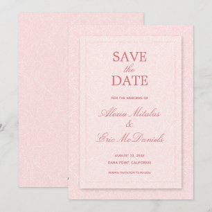 Moderne Rose Chic Wedding Save The Date