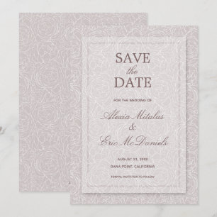 Moderne Rose Elegante Hochzeit Save The Date