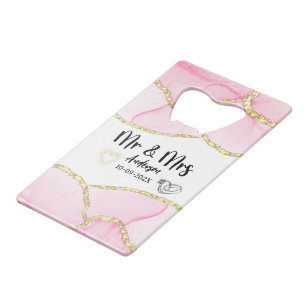 Moderne rose et or M. et Mme