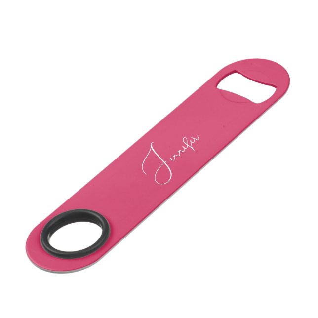 Moderne rose foncé élégant élégant Monogramme tend (Devant angulaire)