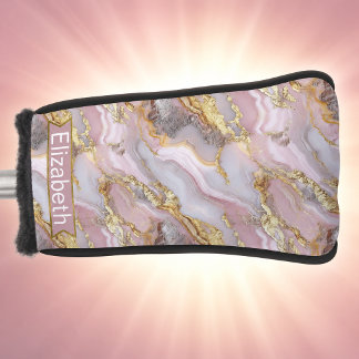 Moderne Rose Gold Achat personalisierte Golf Headcover