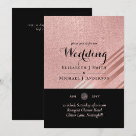Moderne Rose Gold Black Wedding