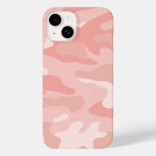 Moderne Rose Gold Blush Pink Camouflage Muster Case-Mate iPhone 14 Hülle