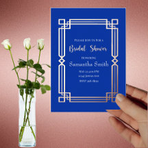Moderne Rose Gold Border für Navy Blue Brautparty