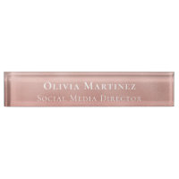 Moderne Rose Gold Business Beruflich Monogram