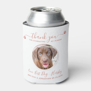 Moderne Rose Gold Danke, dass ihr Hund Foto Hausti Dosenkühler