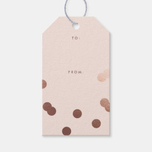 Moderne Rose Gold Dots Geschenkanhänger