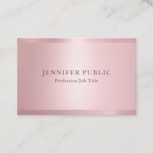 Moderne Rose Gold Elegante Berufliche Vorlage Visitenkarte
