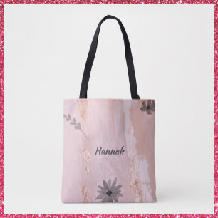 Moderne Rose Gold Floral Tasche