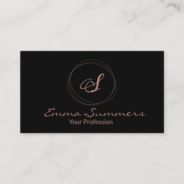 Moderne Rose Gold Foil individuell anpassbar Visitenkarte (Vorderseite)