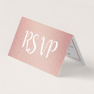 Moderne Rose Gold Foil Kalender RSVP Karte
