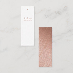 Moderne Rose Gold Foil Script Tags