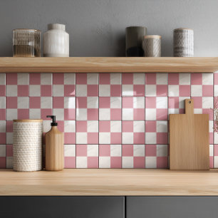 Moderne Rose Gold Grau Marmor Geometrisch Kariert Fliese
