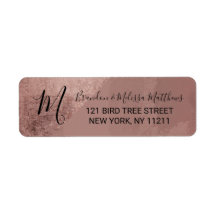 Moderne Rose Gold Imitate Fohlen Dreieck-Adresse