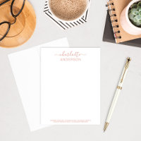 Moderne Rose Gold Kundenspezifische Kalligraphie N