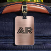 Moderne Rose Gold Metal Two Monogram Ursprünglich