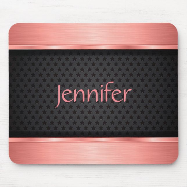 Moderne Rose Gold Metalic Mousepad (Vorne)