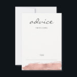 Moderne Rose Gold Pinselstrich Hochzeitstippkarte Hinweiskarte<br><div class="desc">Ein Imitat simulierte die Rose Gold-Folie Pinselstrich Design. Personalisieren Sie den benutzerdefinierten Text oben. Weitere Koordinationsgegenstände finden Sie in unserer Kollektion "Moderne Rose Gold Brushstroke Wedding".</div>
