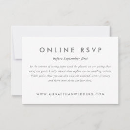 Moderne Rose Gold Rings Wedeln Online RSVP Card
