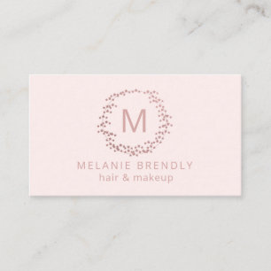 Moderne Rose Gold Stars Rosa Visitenkarte