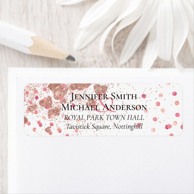 Moderne Rose Gold Trendy Budget Hochzeit (Insitu)