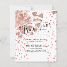 Moderne Rose Gold Trendy Budget Hochzeit