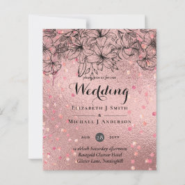 Moderne Rose Gold Trendy Budget Hochzeit