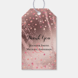 Moderne Rose Gold Trendy Budget Hochzeit Geschenkanhänger
