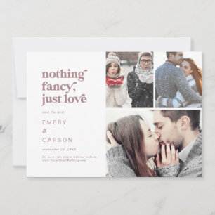 Moderne Rose Gold Typografie Nichts Extravagant 3  Save The Date