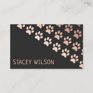 Moderne Rose Gold und Holzkohle Visitenkarte
